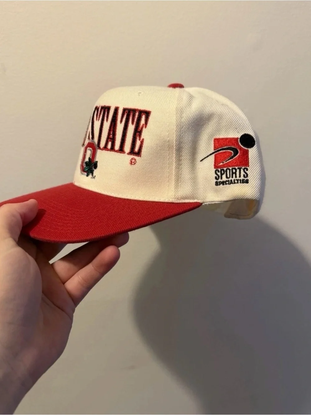 Ohio State Red & White Snapback Hat by Sports Specialties